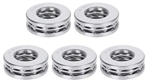 Oumefar 5 Stück 51204 Drucklager Flugzeug Druck Axialkugellager Hardware Axialkugellager Einspaltige Richtung Wälzkugellager Industriezubehör 20x40x14mm