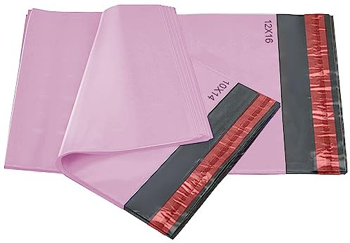 iSOUL Versandtaschen, selbstklebend, 2 Größen, je 25 Stück, Babyrosa, 50 Stück
