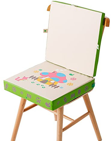 Asiento Elevador Niño Mesa Lavable Retirable Portátil Cuero Asiento Elevador para Mesa de Comedor 2 en 1 Antideslizante Alzadores de Asiento Niño con Hebilla de Seguridad