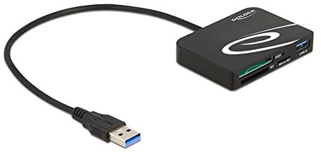 Delock Card Reader für XQD/SD/Micro SD Speicherkarten + USB Typ-A Port