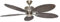 Energiespar Deckenventilator mit Fernbedienung Caribbean Dream Eco II Messing/Rattan
