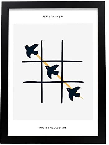 Nacnic Abstrakt Pop Art Poster Paz Tic TAC Toe Moderne künstlerische Illustrationen für die Innendekoration.