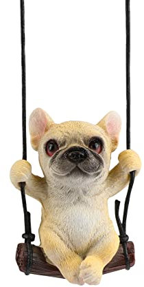 OOTSR Auto Anhänger,Auto Spiegel zum Aufhängen,kreative Bulldogge,Auto Anhänger für Rückspiegel,Miniatur Auto Dekoration, Geschenk, lustiger Tier Auto Anhänger