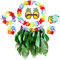 PHOGARY Damen Hawaii Kostüm Set mit 7 Teilen: Hula Rock, Blumenkette, Blume-Armbänder, Haarblume, Ananas-Sonnenbrille für Hawaii Party