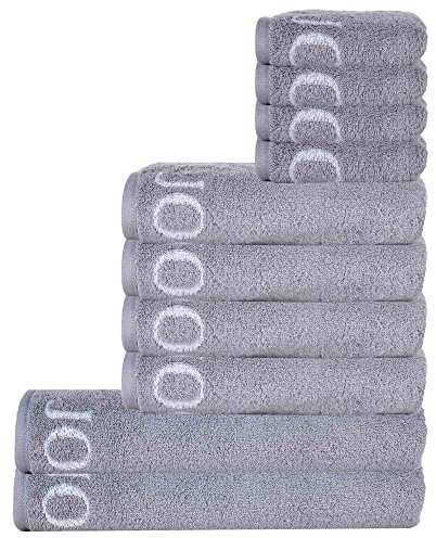 Joop! Handtuch Set, 10-TLG. - Classic, 2X Duschtuch, 4X Handtuch, 4X Gästetuch Grau Set