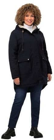 Ulla Popken Damen HYPRAR Fleece Lined Jacket Jacken, Marine, 42-44