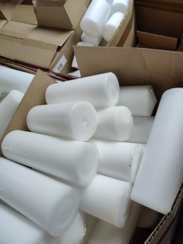 liralu 5kg Kerzenwachs-Reste Paraffinwachs Wachsreste Kerzengießen Kerzenziehen - weiße Stumpenkerzen B-Ware zum Schmelzen