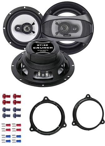 Crunch GTI62 Lautsprecher mit Einbauset passend für Opel Vivaro II ab 2015 Türen vorne 360 Watt 165mm 2 Wege Koax