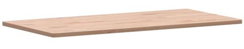 Tidyard Waschtischplatte,Arbeitsplatte mit 4 abgerundeten Ecken,Waschtischkonsole Tischplatte für Badezimmer,Holzplatte Platte,100 x 50 x 1,5 cm (L x B x T) Massives Buchenholz mit natürlichem Finish