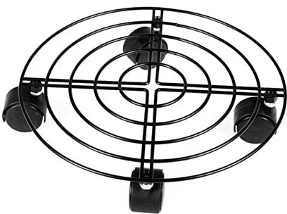 Runde Blumentopfregale, Pflanzen-Caddy, Beweglicher Ständer, Basis, Blumentopf-Rollenständer, 50 Kg Tragfähigkeit, Rostschutz, Eisen, Leicht zu Bewegender Pflanzen-Caddy Mit Rädern Für Weinfässer