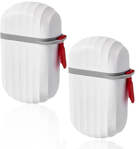 2PCS Boîte à Savon de Voyage Portable, Boite Savon Plastique, Boîte de Savon avec Couvercle, Porte-Savon avec égouttoir pour Voyage, Randonnée, Camping (Blanc)