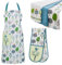 Cooksmart 5 Piece Apron & Kitchen Set | Double Oven Gloves & Tea Towels Perfect For Any Kitchen - Forest Birds