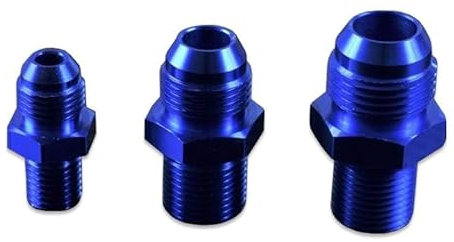 AN8-M10x1.25 Fitting Adapter Mänlich-Mänlich Blau