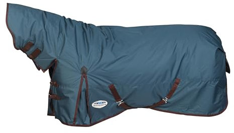 WeatherBeeta ComFiTec Classic Combo Neck Medium Pferdedecke, Dunkelblau/Kaffee, 2,1 m