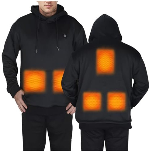 Heated Hoodie for Women Men USB Electric Sweatshirt Jacket 5 Heating Zones Body Warmer With 3 Temperature Levels 2024 Upgraded Warm Pullover Hoodies S-3XL