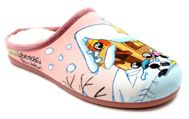 GRUNLAND GAGA CI3201 rosa multi ciabatte pantofola donna tessuto e pelo 37