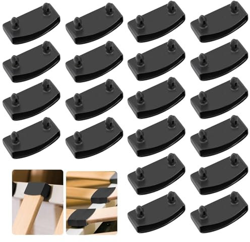 AOMiGT Supporti per Doghe in Plastica, 20PCS Reti a Dogh, Tappi per Doghe, Accessori per Reti a Doghe, Materiale Resistente, Ricambio per Letti in Plastica per Letti Singoli e Matrimoniali