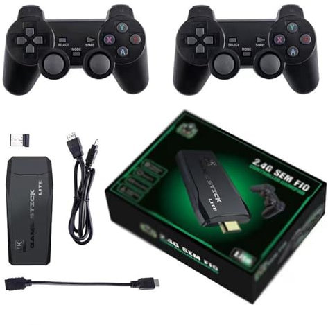 Classic Mini Retro Console, Plug and Play Game Stick with 64G TF Card, Built-in 20,000+ Games, HDMI HD Output, Dual 2.4G Wireless Controller