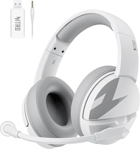 acer Casque de jeu sans fil PS5 avec 2,4 GHz pour PS5, PS4, PC, Switch, Bluetooth 5.3 + 100 heures Casque de jeu avec microphone antibruit pour ordinateur portable, mobile, Mac, pilotes de 50 mm