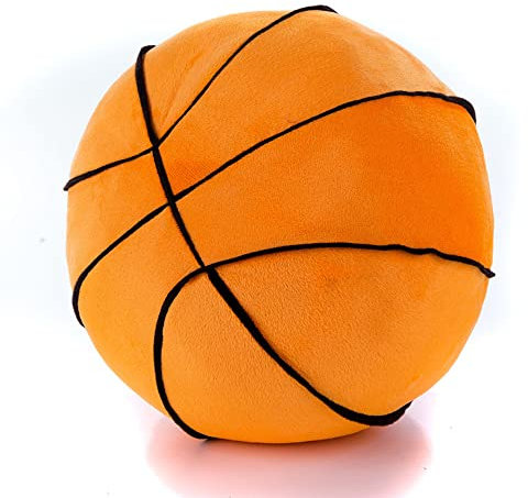 NatureMan 28cm Plüsch Basketball, weiche Basketball gefüllte Wurf Kissen, 3D gefüllte Ball Indoor Plüsch Dekoration, Spiele Sport Spielzeug Geschenk für Jungen und Mädchen