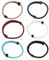 kiki fancy Bracciale da surfista da uomo e da donna, 6 pezzi, in corda nautica, da uomo, in tessuto nero, paracord, colorato, intrecciato, da surfista, da uomo, regolabile, Mittelgroße, Materiale