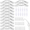 12 Pcs Rope Cord Cleat Hooks Clear Cord Cleat for Child Safety BlindCord Holder for Blinds Plastic Blind Accessories Hooks Window Blinds String Holder with Screws for Window Curtains Sun Shades Ropes