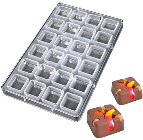 TUKE Stampo in policarbonato (PC) per cioccolatini, stampo in plastica alimentare per dolci fatti a mano, decorazioni per torte, cubetti di ghiaccio, strumenti di cottura riutilizzabili per la casa (A