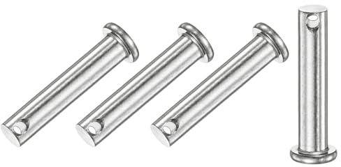 M METERXITY 4-Pack Single Hole Clevis Pins, M8 x 40mm 304 Stainless Steel Flat Head Clevis Pins for Mechanical Linkage/Fixed Parts/Ship Rigging, Link Hinge Pin Reusable