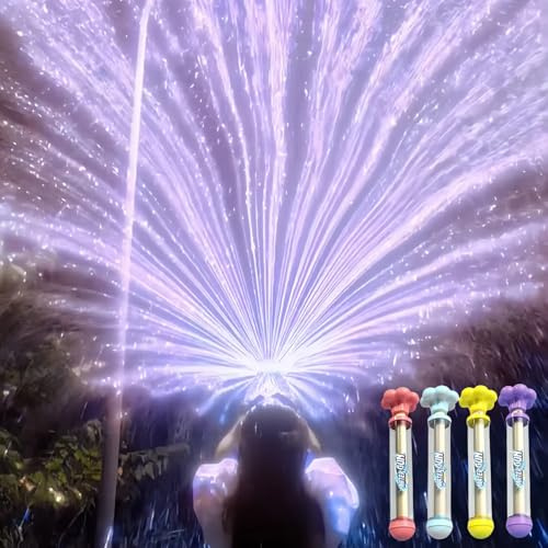 Feuerwerk Wasserpistole, 4 Stück Feuerwerks Wasserpistole Kinder, Romantische Feuerwerk Wasserspritze, Firework Water Gun, Wasserspielzeug Pool Spielzeug für Outdoor Pool Beach Garten (Neu B)