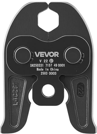 VEVOR Ganascia di Pressatura V22, Ganascia da 22 mm per Tubi in Acciaio Inossidabile a V Attrezzatura per Crimpatura in Acciaio Cementato Compatibili con Utensili di Pressatura Standard