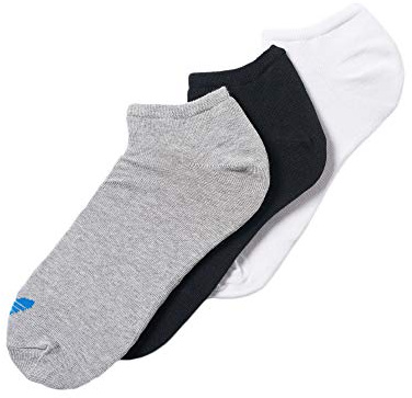 Adidas adidas Sport Trefoil Sneakersocken 3 Paar, Weiß/Schwarz/Mittelgrau, 39-42, AB3889