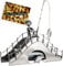 BRUBAKER Flaschenhalter Angler auf Einer Brücke Metall Skulptur Geschenk mit Geschenkkarte
