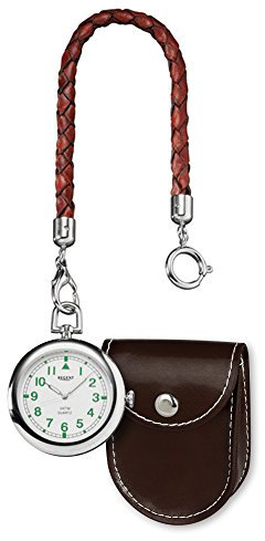 Regent Taschenuhr Herren Elegant Analog Klassisch Quarz-Uhr Ziffernblatt weiß URP039