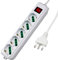 Extrastar Multipresa Ciabatta Elettrica con 5 Prese Universali ITA 10/16A e Schuko, Interruttore Luminoso, Cavo 1,5 m con Spina Italiana 16A, Bianco, bipasso.