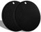 2 Pcs Round Silicone Trivets Pot Holder Mats, Extra Thick Silicone Trivets Heat Resistant hot Pads, Non-Slip Insulation Honeycomb Rubber Hot Pads for Kitchen, Multi-Purpose (Granular Black)