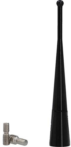 CARTREND 10505 Antennenstab Aluminium mit Gewindeadapter für alle gängigen vorhandenen Dach-Anschluss-Sockel 10 cm, schwarz