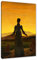 Pixxprint Caspar David Friedrich - Frau vor untergehender Sonne, Größe: 80x60cm, Leinwandbild, fertig gespannt, Wandbild, Dekoration, Kunstdruck, kein Poster