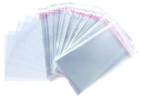 200 Sammelkarten Hülle kompatibel mit Magic Karten. Transparente Schutzhüllen aus Zellophan für Spielkarten Sport, Business, Bank, Besuchs, Clubkarten. (100 geoffnet + 100 verschlossen)