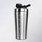 ROCKY&CHAO Protein Shaker Bottle- 900ML Shaker for Protein Shakes, BAP Free|Leak-proof Lid|Handle Design, Metal Protein Shaker with Mix Ball - Ideal Fitness Shaker Bottle for Men&Women (Silver)