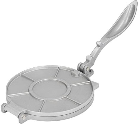 Qcwwy Tortilla Press 7.7 inch, Cast Iron Tortilla Maker Heavy Duty Quesadilla Maker Aluminum Tortilla Press Pre-Seasoned Quesadilla Maker, Tortilla and Roti Maker