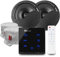 Power Dynamics A50B Bluetooth Ceiling Speaker System with Wall Amplifier, 2x NCSS6B Black Speakers, Fire Hoods – Home Audio Installation Kit, Wireless Bluetooth Ceiling Speaker Systems