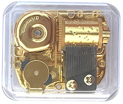 BinkeGG Transparente Spieldose Uhrwerk Acryl Spieluhr mit Sankyo Musik Mechanismus (Option 60 Melodien) (Moon River)