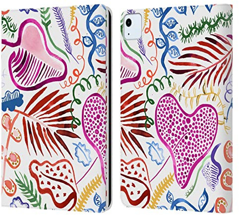 Head Case Designs Licenciado Oficialmente Ninola Hojas Tropicales del Bosque Neorain Arte Floral Carcasa de Cuero Tipo Libro Compatible con Apple iPad Air 2020/2022