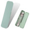 PLABBDPL 1pcs Besteckbox, Reisegeschirr, Aufbewahrungsbox, Reiseutensilien, Besteckkasten, Lunchtasche Besteckbox, Gabel, Löffel, Essstäbchen, Utensilien für Camping (grün)