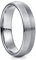 NUNCAD Wolfram Ring Herren Ehering 6mm Silber Partnerrringe Verlobungeringe Fashion Schmuck Gebürstete Größe 54.4 (17.3)
