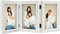 Shampsen 3 Bilderrahmen 13x18 Bilderrahmen Collage Weiß mit Scharnier Dreifach Faltbarer Rahmen Tischplatte Schreibtisch-Display, Geschenk für Mutter, Freund