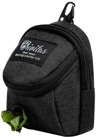 1 Stück Leckerlibeutel Für Hunde Mit Integriertem Kotbeutelspender, Leckerlibeutel Für Das Hundetraining, Kleine Tasche Für Leckerli-Beutel Für Spaziergänge, Hundetraining Im Freien (Schwarz)