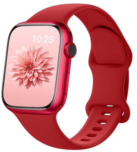 AMSKY Correas de Silicona Compatible con Correa Apple Watch 40mm 46mm 41mm 44mm 42mm 45mm 38mm 49mm Mujer Hombre, Deportiva Correa Compatible con iWatch Series 10 9 8 7 6 5 4 3 2 1 Se Ultra