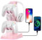 BIFONODKR Supporto e supporto per controller Xbox con luci RGB, stazione di ricarica trasparente e dock USB per controller di gioco Xbox Series X/S (rosa)