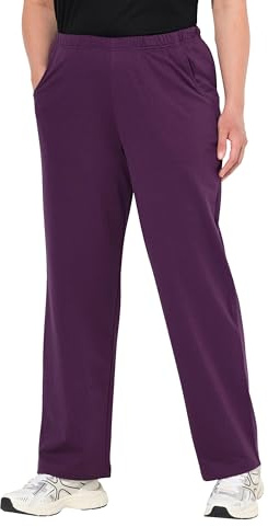 Ulla Popken Damen große Größen Übergrößen Plus Size Jogginghose, gerades Bein, Gummibund
